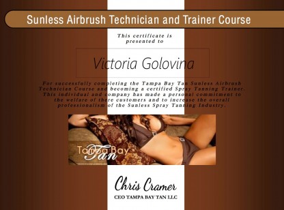 Sunless Airbrush Technician and Trainer Course
